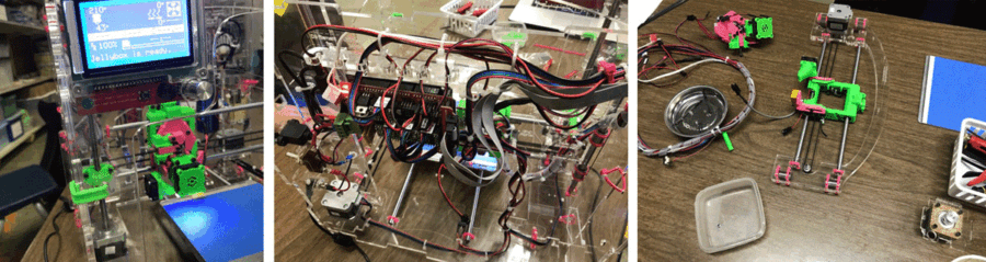 Collage of 3D printers