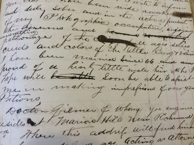 Cursive handwriting on lined paper.