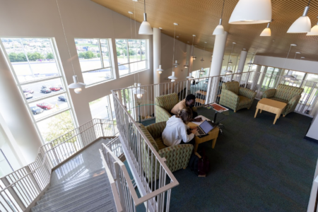 photo of students studying in Rose Library