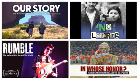 screenshot of 4 movies from the Kanopy collection