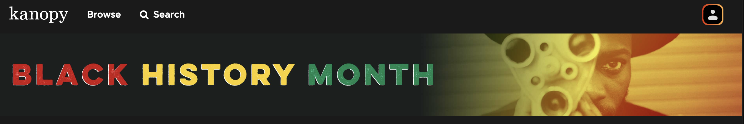 Black History Month video collection in the Kanopy video streaming service