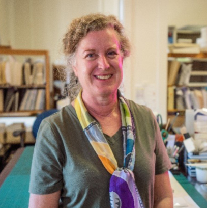 Julia Merkel in the preservation room.